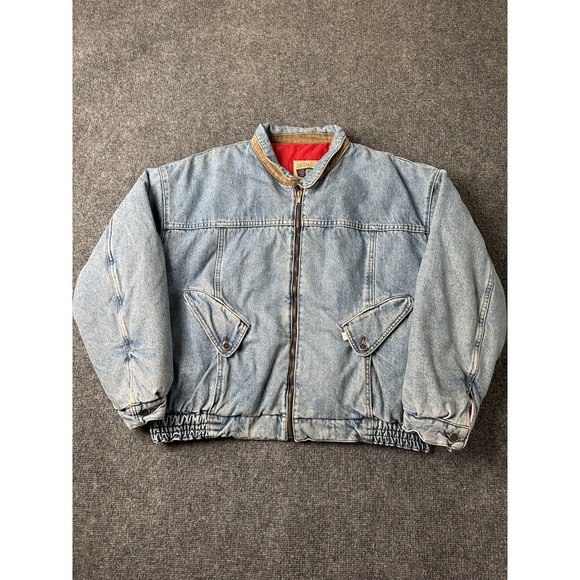 Levi's Other - Mens 1990s Levis SilverTab Denim Bomber Jacket Blue, Size L